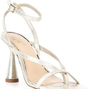 Gianni Bini Metallic Gold Strappy Heels